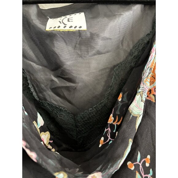 ICE Vintage Silk Blend Y2K Dress Drapped Neck Asymetrical Hem Fairy Size Medium - Picture 9 of 13